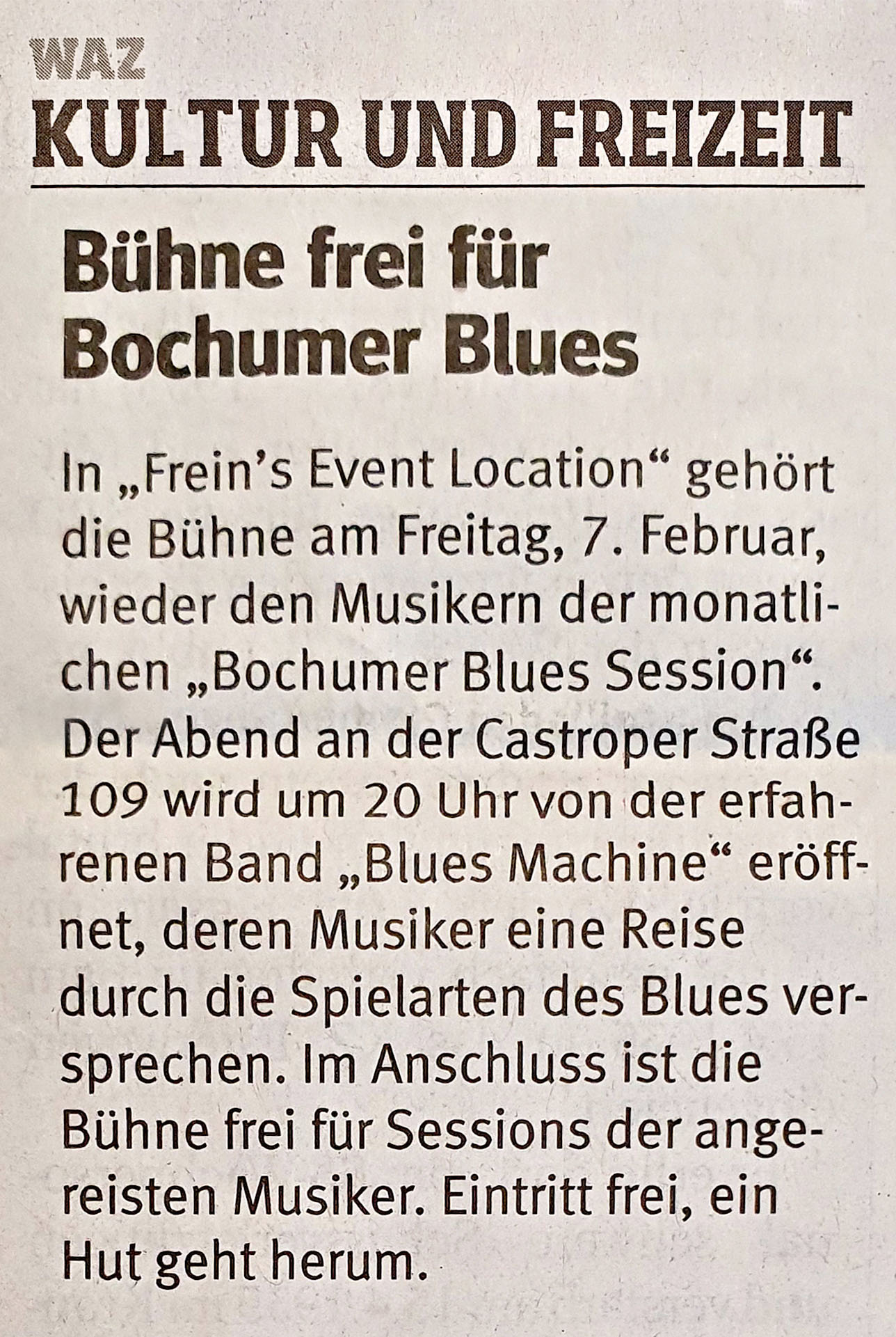 WAZ 03. Februar 2020